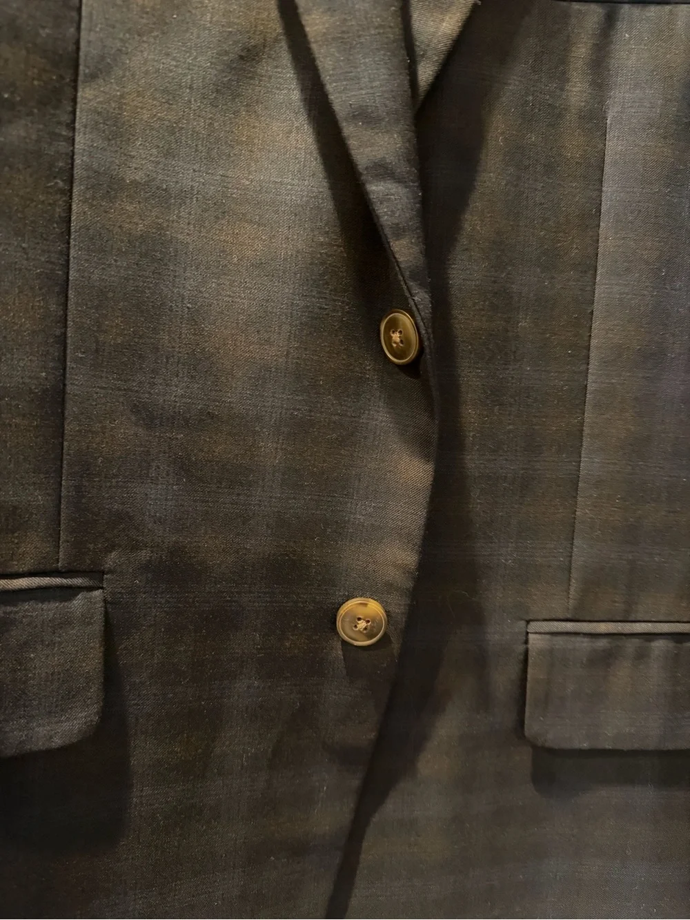 Men's Classic Navy Plaid Blazer - Unbranded